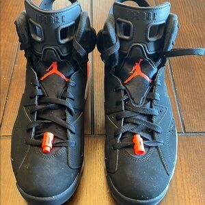 COPY - Jordan 6 Infrared Black and Red High-Top Sneakers with Iconic Design w/ …